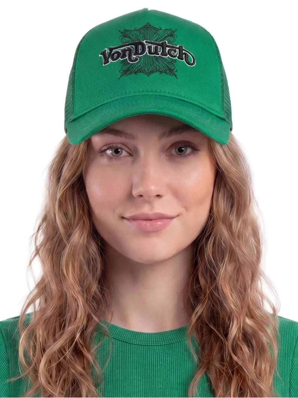 Von Dutch Forest Green Chopper Trucker Hat NWT